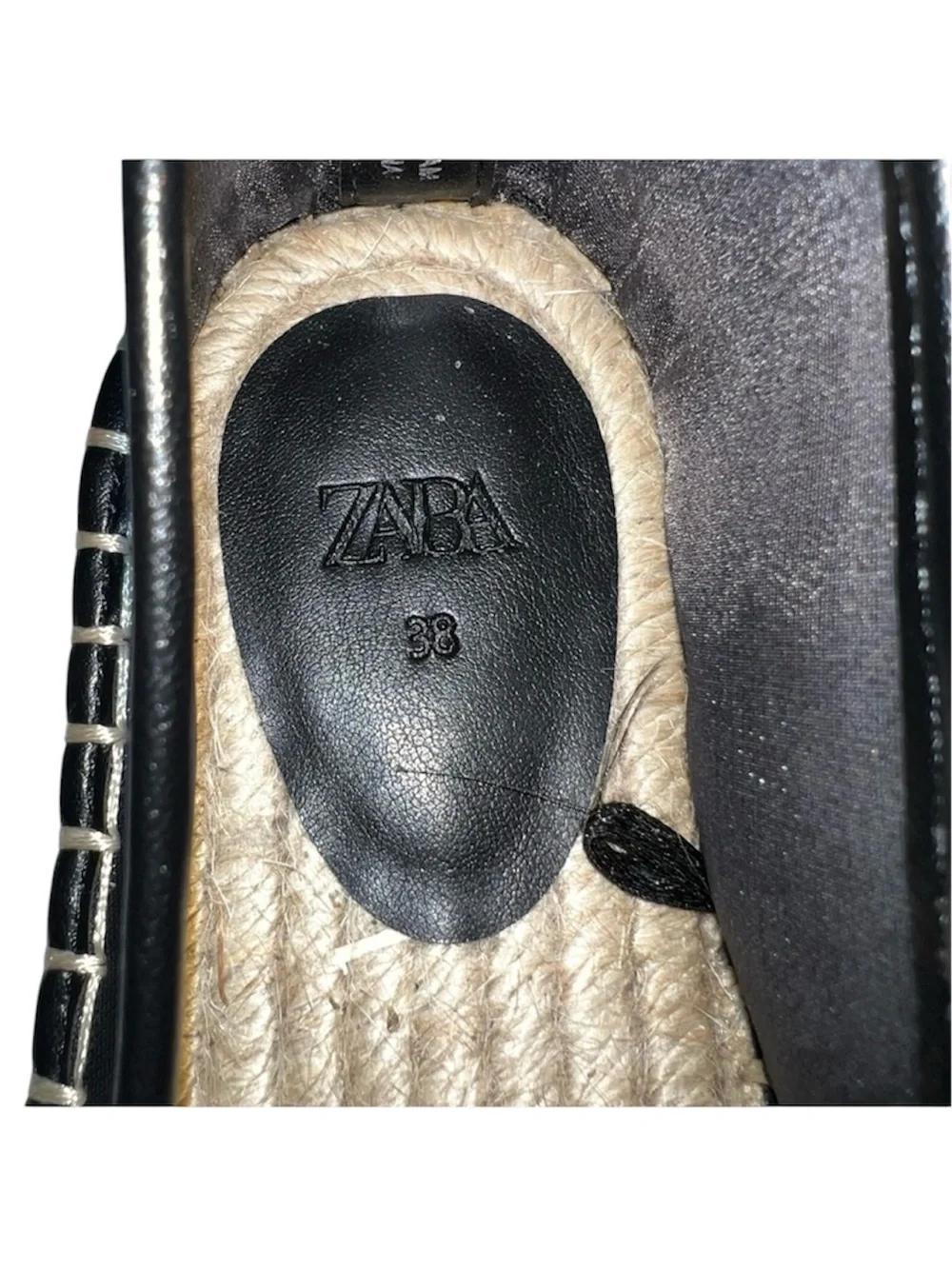 Zara Black Mesh Espadrille Slip-On Loafers